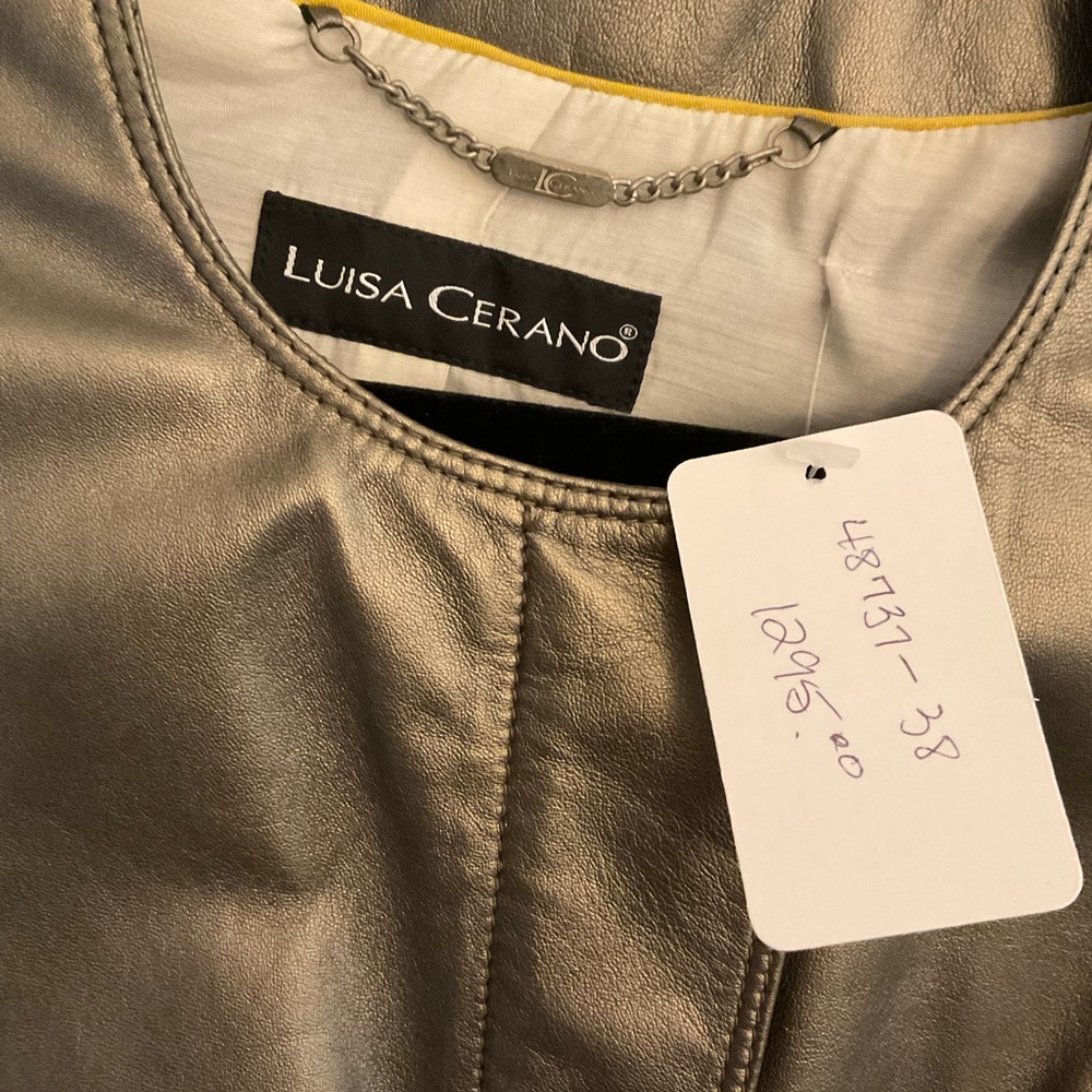 NWT gold leather jacket